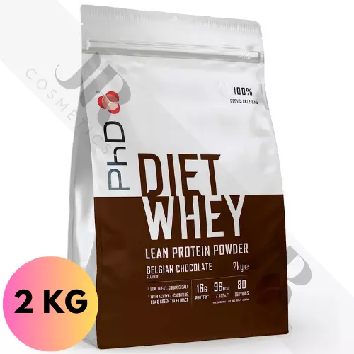 PhD Nutrition Diet Whey Protein Powder | For Fat Loss | BELGIAN CHOCOLATE - 2kg