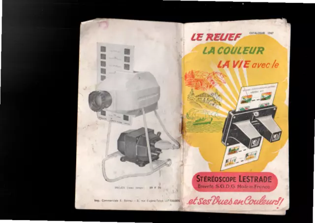 catalogue vue stereoscopique 3D lestrade ancien 1967