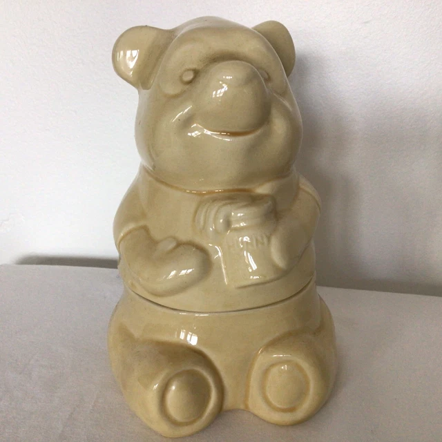 VINTAGE WINNIE POOH Honey Cookie Jar Walt Disney Collectable Ceramic