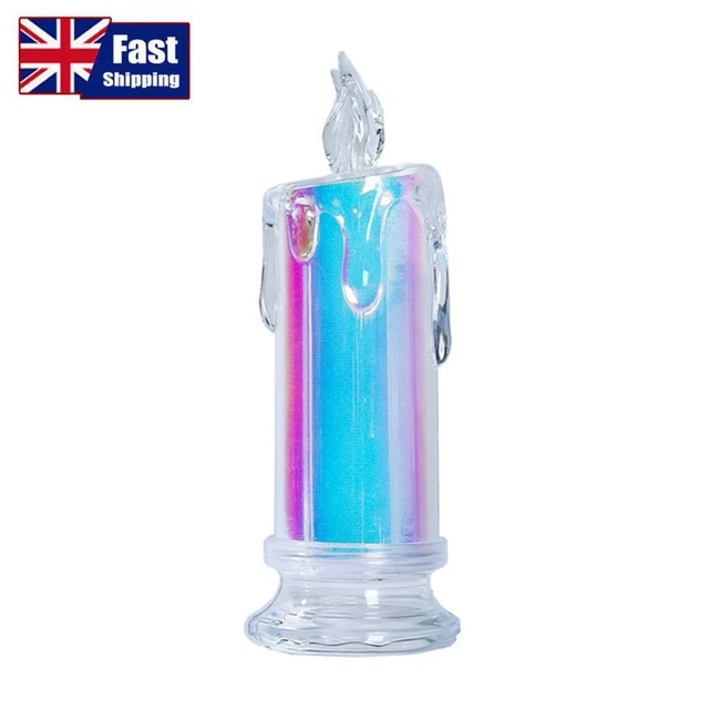 UK LED NIGHT Light Colourful Night Light Electric Candle Lamp for