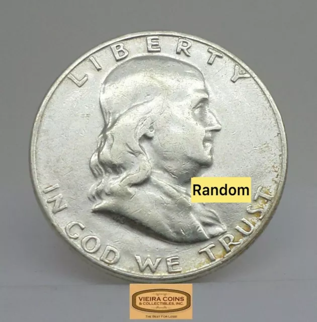 1949-S Franklin Half Dollar, 90% Silver, Average Circulated - #E6