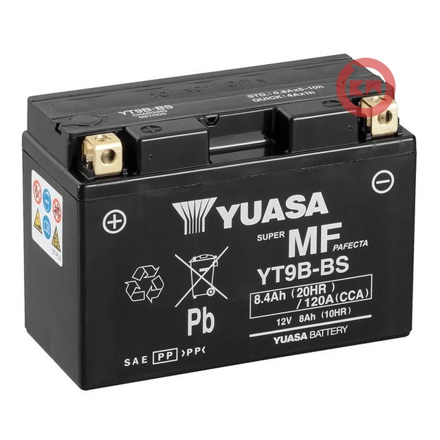 Batteria Moto Kyoto GTX9-BS - Ricambio Per Yamaha XT 600 (3UW/3TB/4PT) 1990-2002, 12V 8Ah, Pronta All'Uso