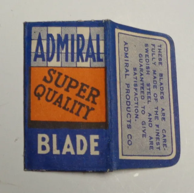 Vintage Razor Blade ADMIRAL One Wrapped Blade