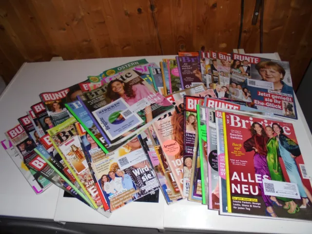 40 Zeitschriften Bunte, Brigitte, Für Sie bis 12.10.23
