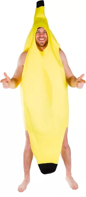 BODYSOCKS Adults Banana Fancy Dress Costume Padded Mens Womens