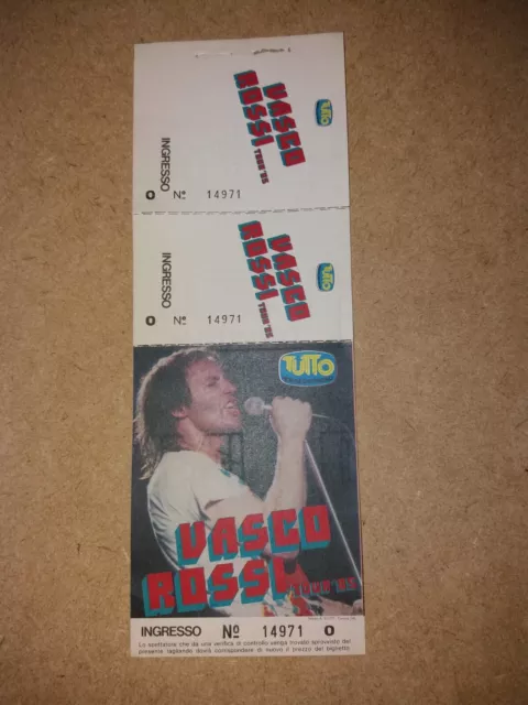 Biglietto Ticket VASCO ROSSI TOUR 85 Cosa succede in citta' Concerto  1985