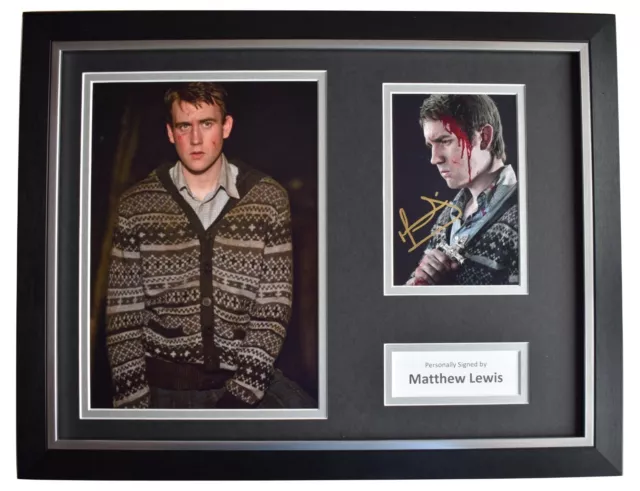 Matthew Lewis Signed Autograph 16x12 framed photo display Harry Potter AFTAL COA