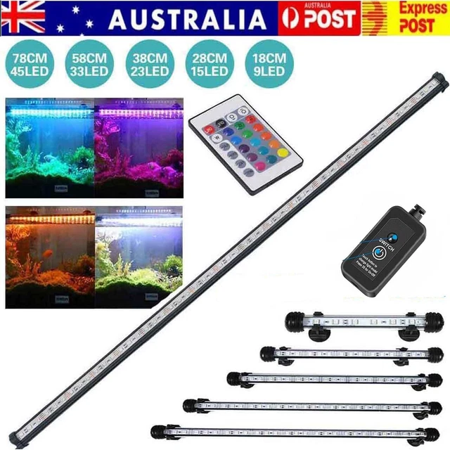 RGB Aquarium Light Fish Tank LED Bar Pool Light Submersible Waterproof Spectrum