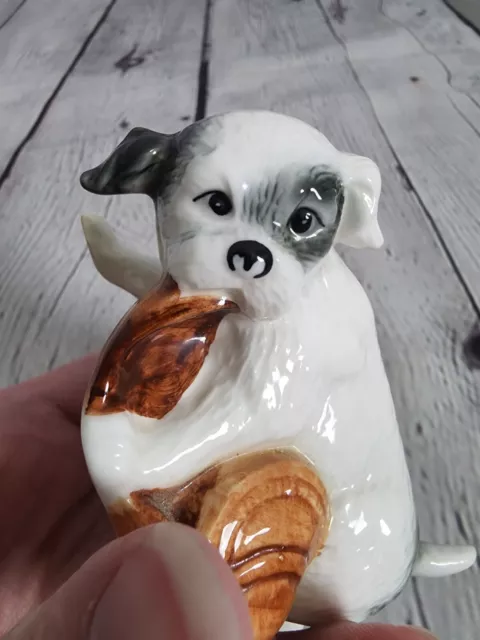 Vintage Fine Bone China Playful Puppies Slipper Ripper Figurine Collectable