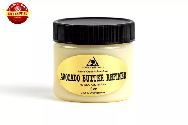 Avocado Butter Refined Organic Cold Pressed Premium Fresh 100% Pure 2 Oz