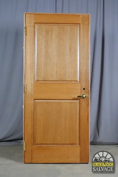 Door in Jamb, 37 ½" x 84 ¾", Oak Door, 2 Panel, JMU Reclaimed