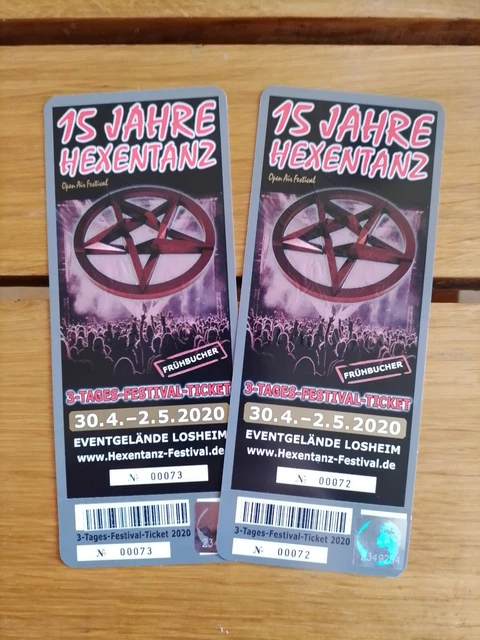 2x Tickets Karten Hexentanz Festival 28. bis 30. April 2023