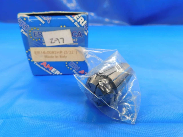 New Eri America Er16 Collet Size 3/32 Made In Italy Er16-0093Hp .09375 .0938