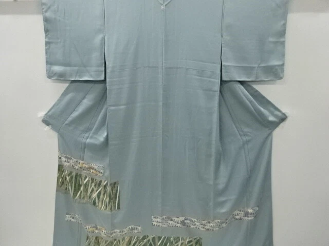 6138644: Japanese Kimono / Vintage Iro Tomesode / Kinsai / Embroidery / Bamboo /