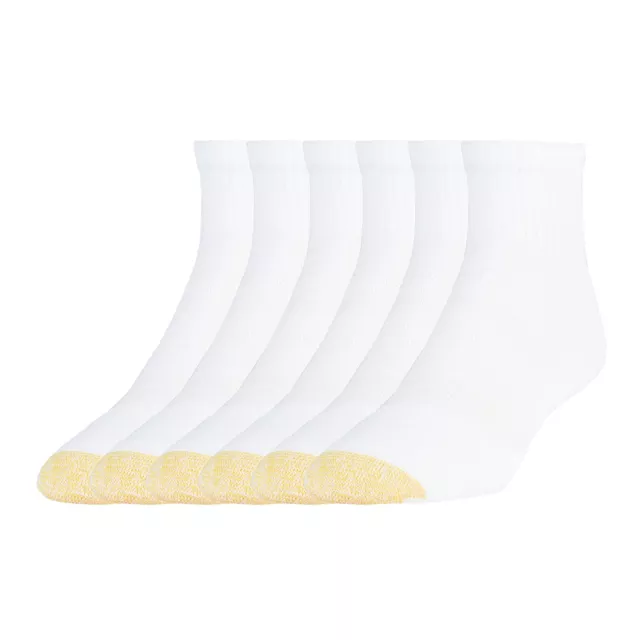 GOLDTOE MEN'S TECH Ankle Socks, 6-Pairs, White, Large $31.73 - PicClick