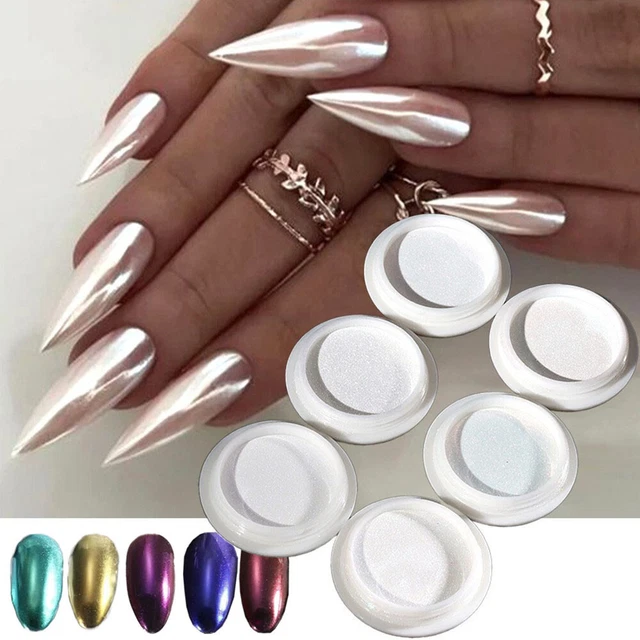 Pigmento Cromo Olografico Aurora Nail Polvere Nail Polvere Nail Glitter Perla Nail Art