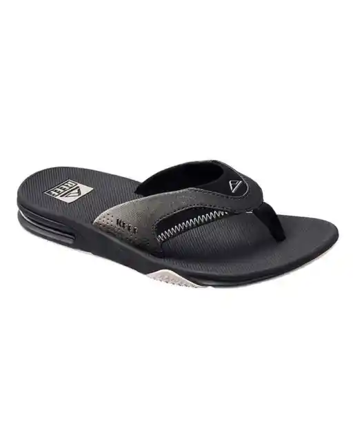 Reef Fanning Mens Flip Flop CJ0393 Noir/Taupe Décoloré Neuf