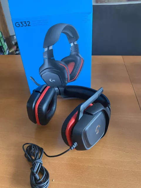 LOGITECH G332 BLACK RED Gaming Headset for PC PS4 XBOX ONE NONENDO