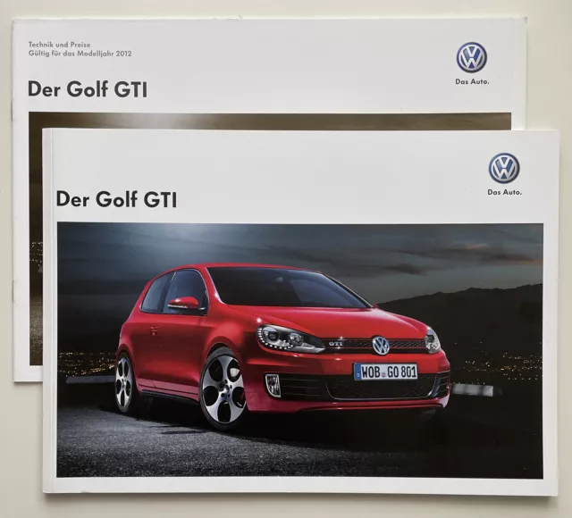 VW GOLF GTI * 2012 * Prospekt  + Technik & Preise