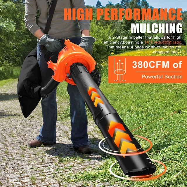 GAS POWERED LEAF Blower 3In1 Handheld Petrol Blower Vacuum Mulcher
