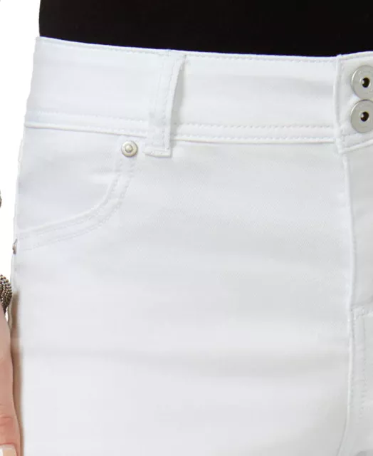 INC International Concepts Women's Curvy-Fit Cropped Jeans (2, White Denim) 3