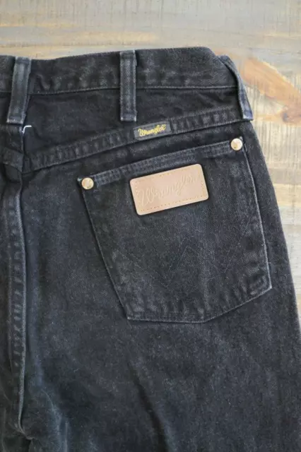 VINTAGE WRANGLER USA MADE Black Jeans 13MWZWK Mens ~ 30 x ~ 38 (SEE ...