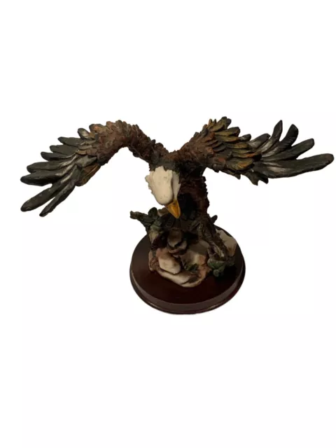 Bald Eagle On Tree Branch Statue Sculpture Figurine Desk Table Decor Accent