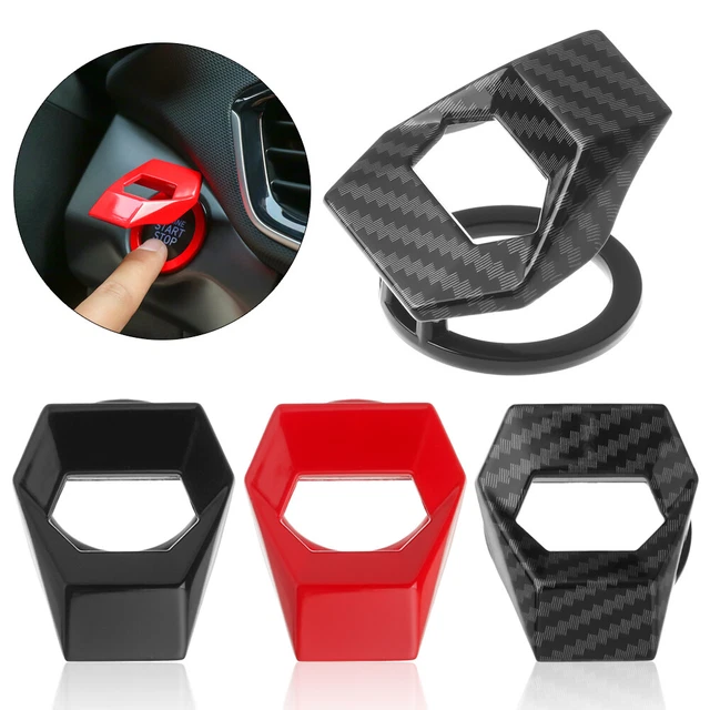 STOP BUTTON COVER Engine Ignition Key Cap Car Interior Decor Push Switch Ring EUR 4,63 PicClick FR