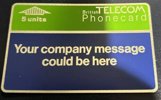 COMPANY MESSAGE very fine used BTI 001 BT Phonecard