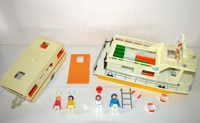 Accessoire Playmobil Vintage 3540 - Mât Support Drapeaux Pour Bateau De Plaisance 1978, Occasion
