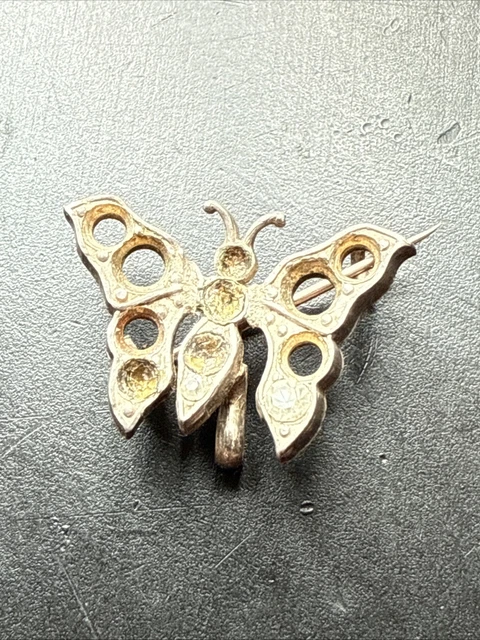 Ancienne Broche Papillon Filigrane argenté délicat bijou