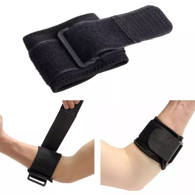Adjustable Elbow Support Brace Strap Band Tennis Golf Forearm Sports E1P7