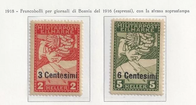 1918 FRIULI-VENETO, Austrian occupation, Espressi, n . 1/2 MNH ** SPLENDIDI