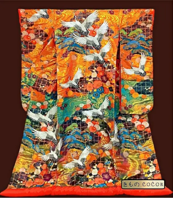 Japanese Kimono Uchikake Wedding Pure Silk  japan 898