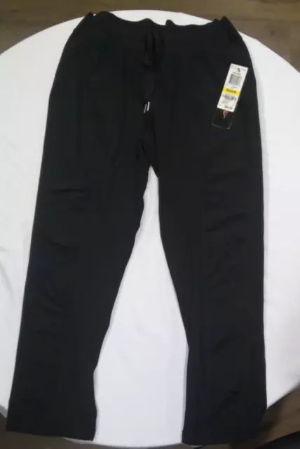 NWT Ideology Ruched Cropped Pants Black Size Medium Ruched legs