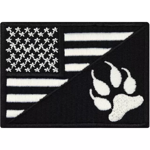 K9 Polizei Hunde Aufnäher K9 USA Flag Aufbügler/Patch Police dog 70x50mm