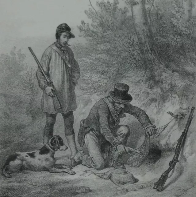 JOURNAL DES CHASSEURS 1851 relié lithographies