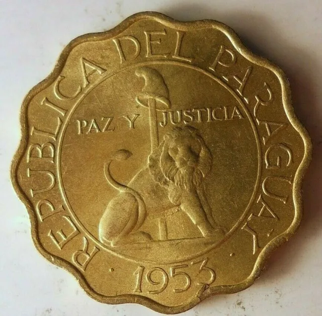 1953 PARAGUAY 50 CENTIMOS - High Quality - Excellent Scarce Coin - BIN #AAA