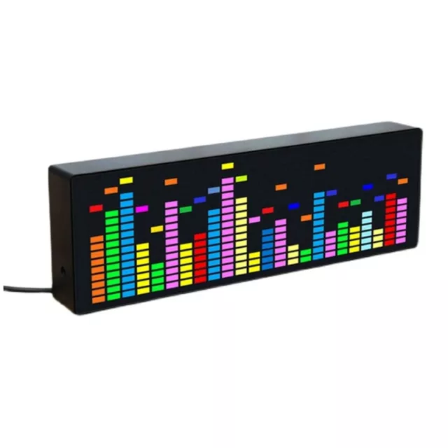 Indicador de nivel de reloj electrónico de espectro musical LED de color (voz + cable 4529