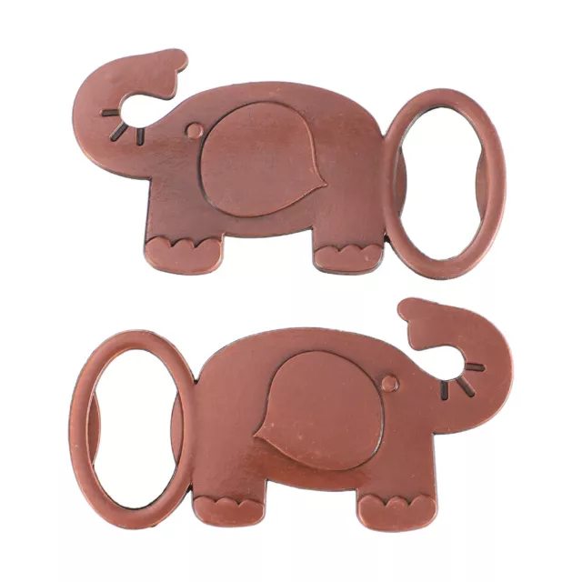 2 Pcs Zinc Alloy Bottle Opener Bride Cartoon Elephant for Home