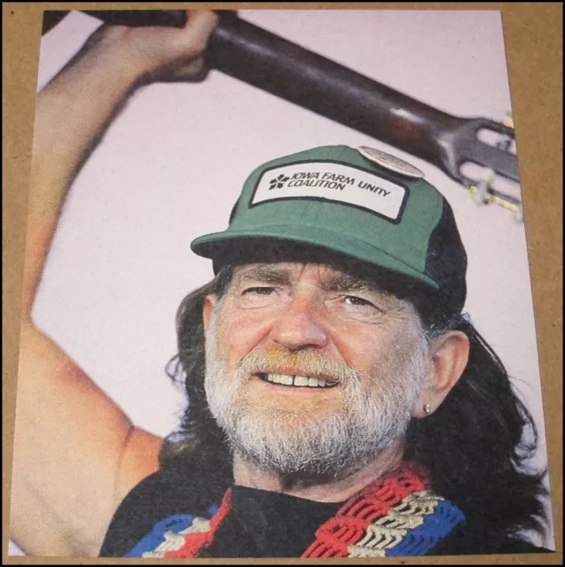 1985 Willie Nelson Rolling Stone Magazine Photo Clipping 4.25"x5" RS Farm Aid