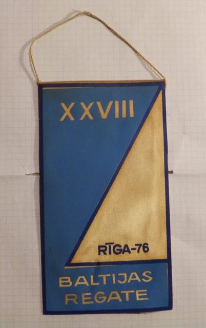 1976 Tallinn Sailing Baltic Regatta Pennant Yacht Sailboat Vintage Sport Flag