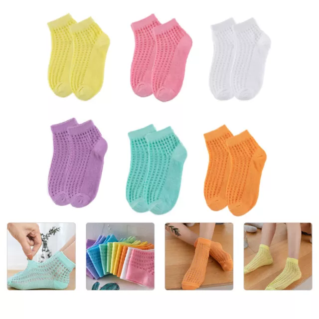 6 Pairs Children's Socks Mesh Newborn Photography Props Girl for Baby