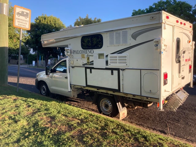 Toyota workmate with slide on Palamino Bronco Camper