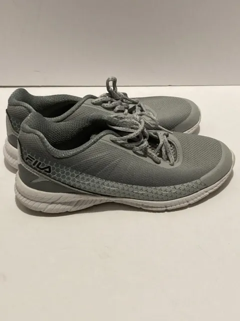 FILA COOLMAX Memory Foam Athletic Running Women’s Gray Lace Up Shoes size 7.5