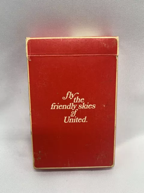 United Airlines Playing Cards Vintage Original Red Cover United Airlines Cards