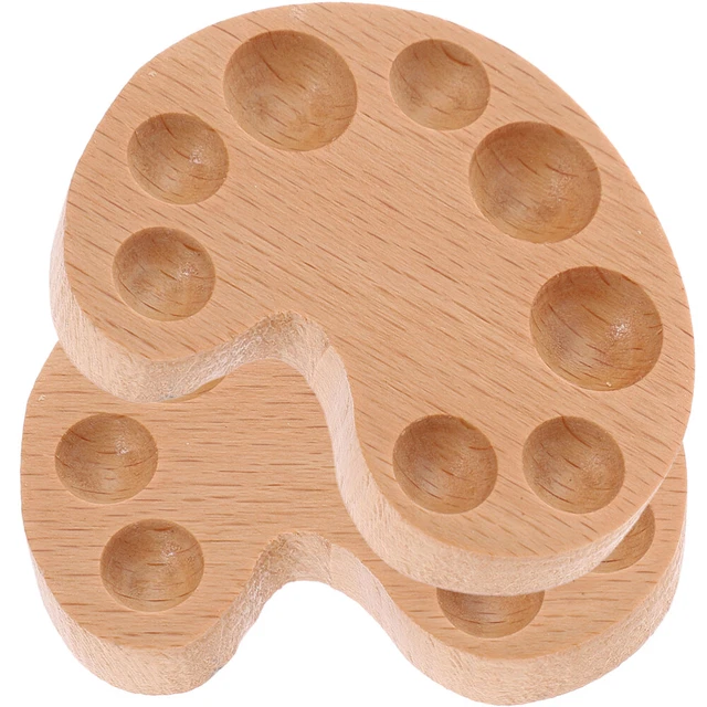 2 palets de pintura en madera palets de acuarela palets de pintura para niños palet de pintura al óleo
