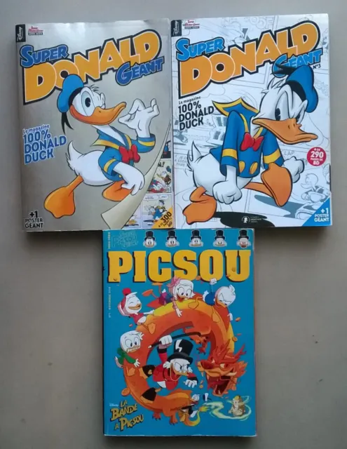 Lot de 3 BD hors série " Oncle Picsou et  Super Donald Géant " de Walt DISNEY