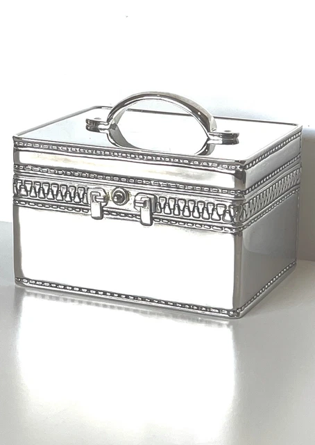 VERA LUCINO 2003 Italian Silver Plated Zipper Detail Trinket