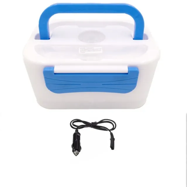 Portable Electric Lunch Heated Compact Bento Box Food Warmer & 12V Car Adapter